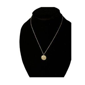 Joya Medallion Necklace Compass 16” With 2” Extender